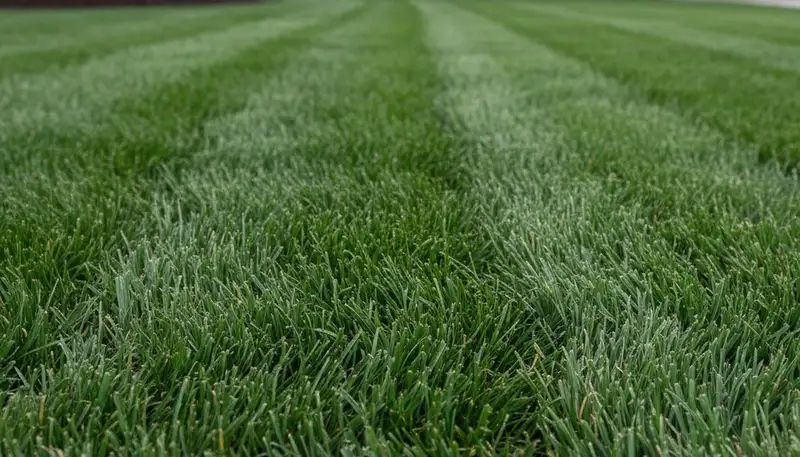 Close-up of freshly cut green grass showing uniform mow quality by Chop Chop Landscaping in Salt Lake City, UT