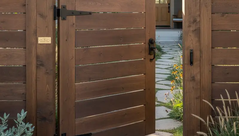 Custom gate and fence installation by Chop Chop Landscaping in Salt Lake City, UT for secure, stylish entry