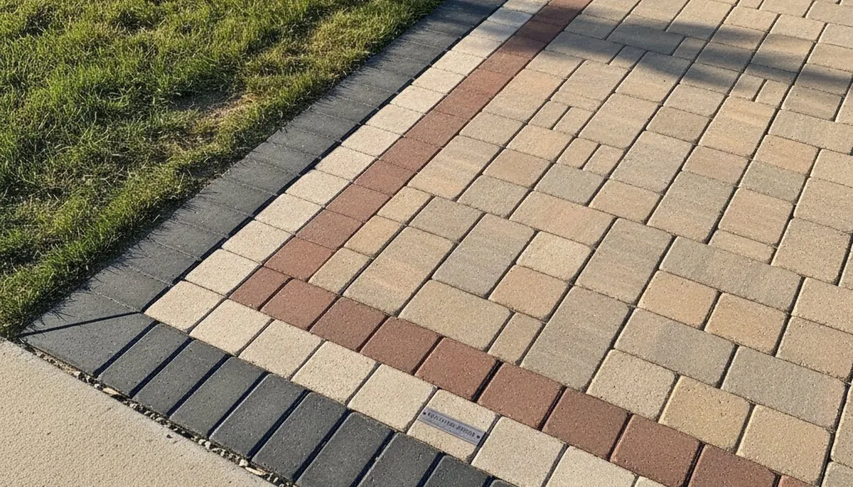 Decorative paver border and edging installation by driveway pavers in Salt Lake City, UT