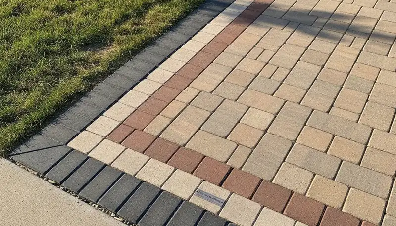 Decorative paver border and edging installation by driveway pavers in Salt Lake City, UT