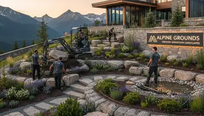 Salt Lake City, UT landscaping crew providing professional lawn care and landscape maintenance