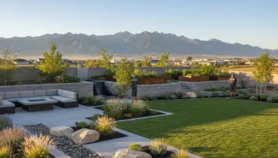Landscaping crew providing lawn care services in Salt Lake City, UT