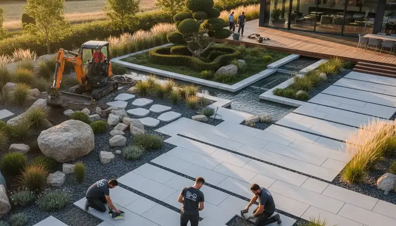 Salt Lake City, UT landscaping crew providing professional lawn care and yard maintenance
