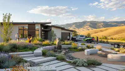 Landscaping crew providing lawn care services in Salt Lake City, UT