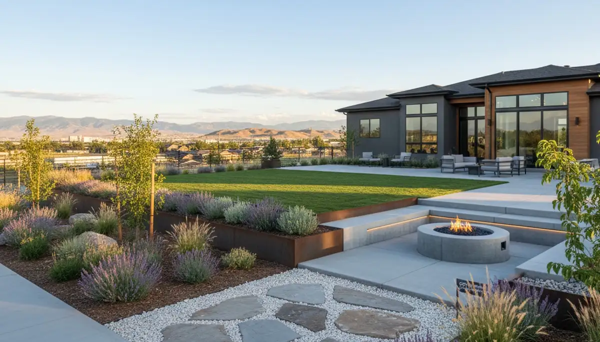 Landscaping crew serving Salt Lake City, UT providing professional lawn care and yard maintenance