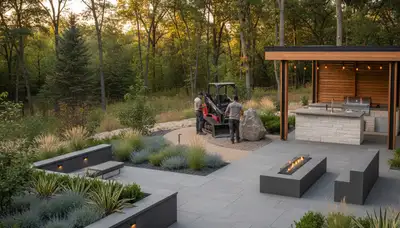 Landscaping crew providing lawn care services in Salt Lake City, UT